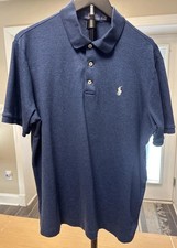 Polo Ralph Lauren Men  s Navy Blue Polo Shirt Classic Fit Size L