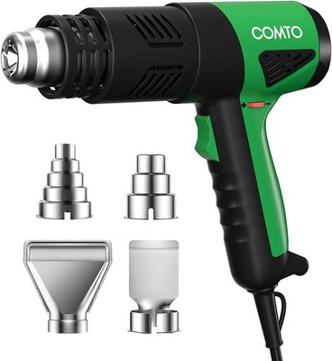 Comto 1800W Heißluftpistole mit 4 Düsen, schnelles Aufheizen & einstellbare Temperatur