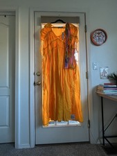 ASOS EDITION Orange Floral Maxi Dress V-Neck US Size 12