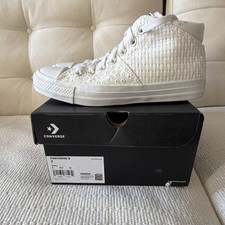 Converse Chuck Taylor All Star Madison Mid Top Crochet White Sneakers 7
