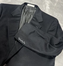 John W. Nordstrom Loro Piana Blazer 42S Black 100% Cashmere Sport Coat USA Made