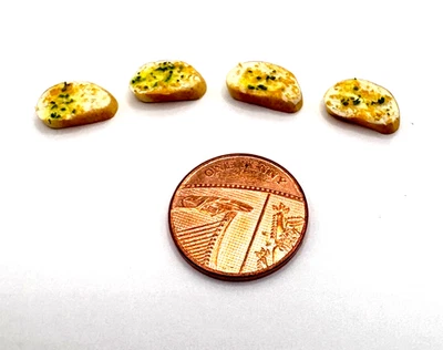 DINKY DELIGHTS Puppenstube Miniatur - 4 Scheiben Knoblauchbrot - (DD111) P+P kombiniert