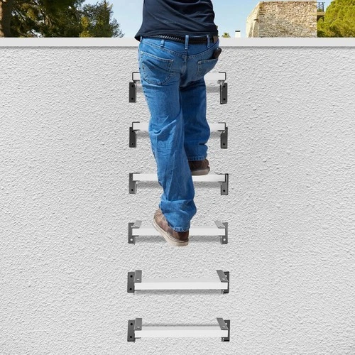 Scala di uscita pozzetto finestra da parete, scala di emergenza antincendio regolabile - Immagine 2 di 4