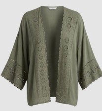 Lucky Brand One Size Green Kimono Crochet Boh...