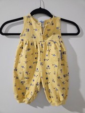 OshKosh Vintage Baby Bgosh Rare Birdhouse Blue Bird Shortalls Overalls 3-6 M