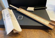 A.W. Faber D.R.P. No. 206428 Präzisions-Rechenstab  mit Etui, Anleitung OVP TOP