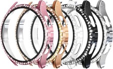 5Pack Screen Protector For Samsung Galaxy Watch 4 44mm Bling Hard PC Case