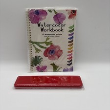 Watercolor Workbooks, 12 Colors Water Color Books Paint with palette Flowers
