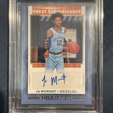 Ja Morant 2019-20 Panini Hoops Great Significance Auto RC 9.5/10