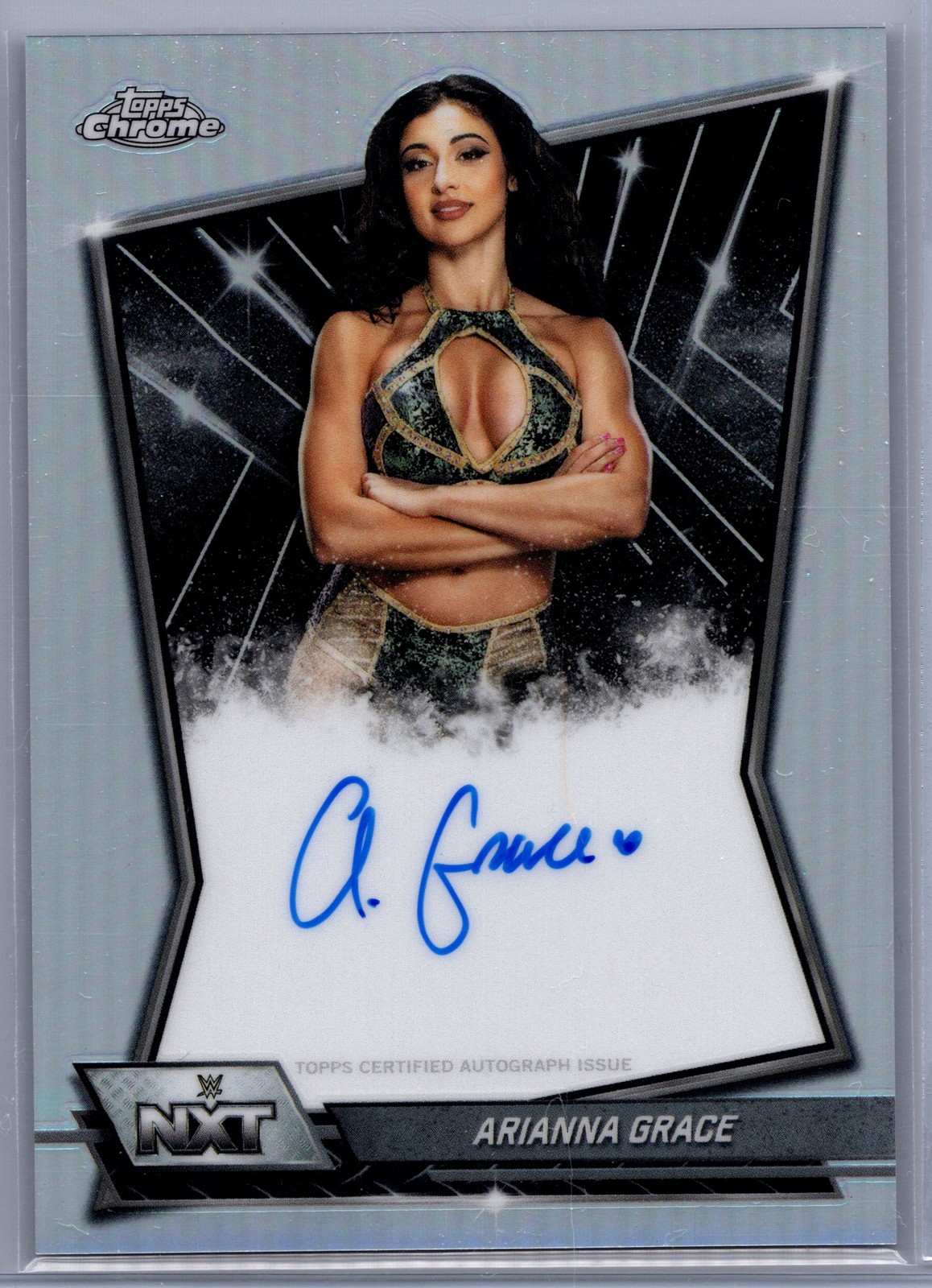 2026 Topps Chrome WWE Arianna Grace NXT Autographs Refractor #NXT-ARI Auto
