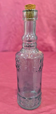 Clear Glass Decorative Bottle with Cork Stopper, Home Decor