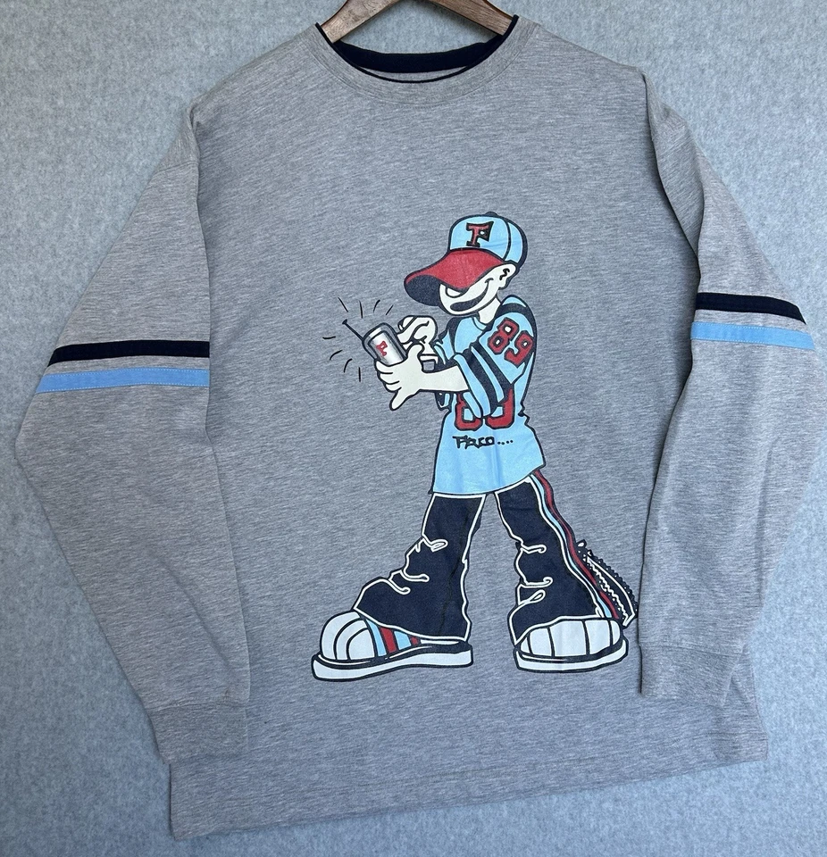 Paco Jeans Men’s Large Vintage 90s Long Sleeve Shirt Graphic Cartoon Y2K - Image 3 of 4