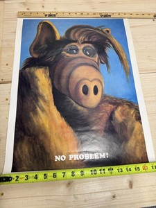 Vintage ALF "No Problem!" TV Show Poster 1980s Television Memorabilia