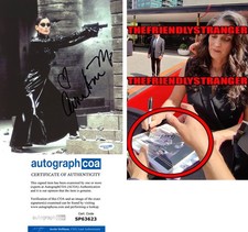 Carrie-Anne Moss signed "THE MATRIX" 8x10 Photo EXACT PROOF d Trinity ACOA COA