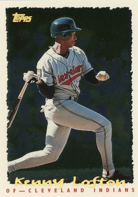 1995 Topps #067 Kenny Lofton CyberStats (Spectralight)