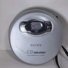 Vintage Sony D-EJ615 CD Walkman G Protection Discman Portable Gray WORKING