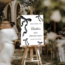 Personalized Wedding Welcome Sign - Custom Name & Date, Elegant & White PVC