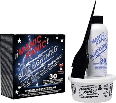 Blue Lightning Hair Bleach Kit - 30 Volume Developer + Bleach Powder Hair Lig...