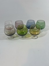 MCM Brandy Cognac Snifter Glasses Lot Of 7 Multicolor