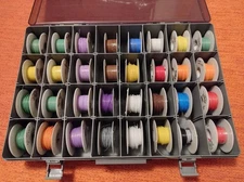 Large Lot of Alpha Wire Company Wire, 26  & 30 AWG new and used rolls