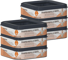 Square Starter Refills Disposal Bags Refill Compatible with Diaper Genie Compact