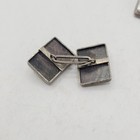Vintage Carved Mother of Pearl Cameo Cufflinks Rectangular Silver Tone Men's — photo 8