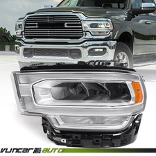 For Ram 2500 3500 2019-2024 Led Reflector Headlight W Halogen Signal Driver