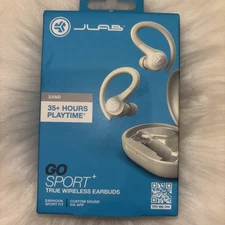 JLAB Go Sport+ True Wireless Earbuds - New WHITE COLOR 