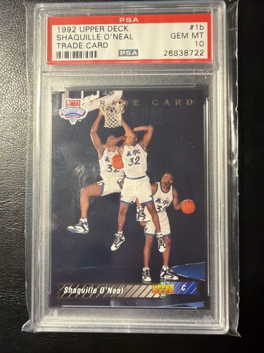 🔥🔥1992-93 Upper Deck RC Shaquille O'Neal #1B Rookie PSA 10 Gem Mint HOF 🔥🔥