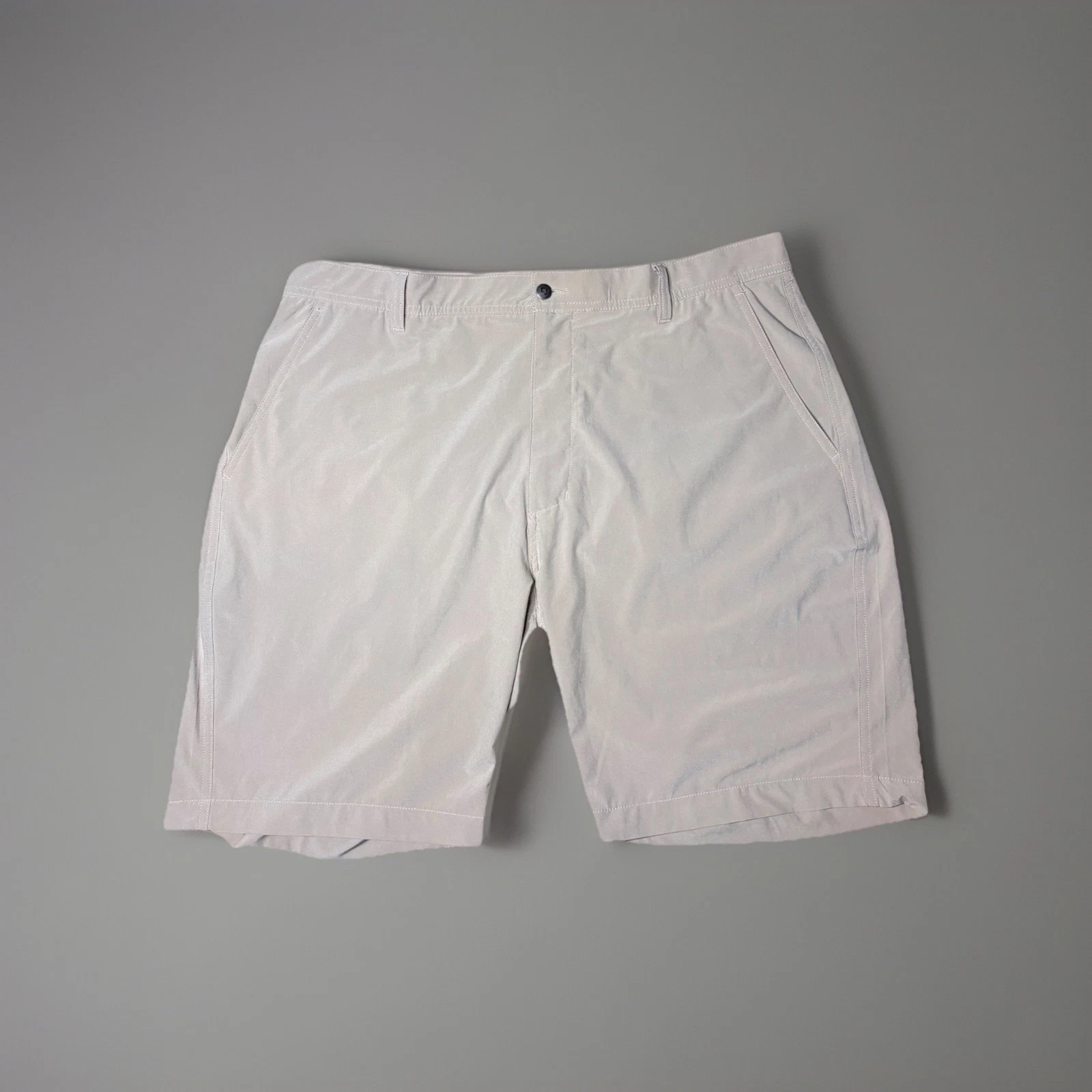 FootJoy Shorts Mens 38 Light Brown Golf Chino Microfiber Stretch Pockets