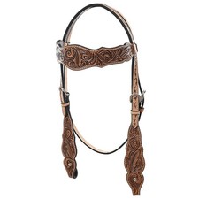 C-3-HS Hilason Western Horse Headstall American Leather