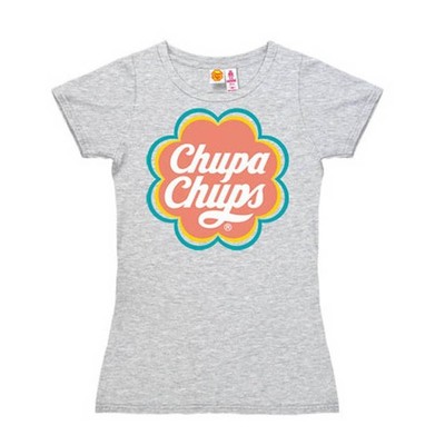 Logoshirt  Lutscher - Chupa Chups - Logo - T-Shirt Print - Damen, grau