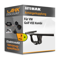 Für VW Golf VIII Kombi 20- AUTO HAK Anhängekupplung starr + 7polig E-Satz AHK