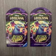 Lot of 2 Disney Lorcana: Attack of the Vine Sleeved Booster Packs