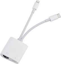 Lightning and USB C to Ethernet Adapter,2 in 1 RJ45 Ethernet LAN Network Adapter