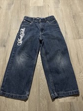 Vintage Y2K South Pole Jeans Youth Size 7 Baggy Embroidered Wide Leg Loose