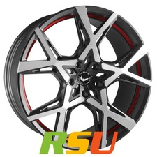 Barracuda Project X black brushed surface undercut trimline red 10x22" ET30 L... Barracuda Project X black brushed surface undercut trimline red 10x22" ET30 L...