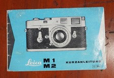 LEITZ LEICA M2/M1 INSTRUCTIONS IN BRIEF, IN GERMAN/226727
