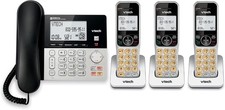VTech VG208-3 DECT 6.0 Corded Cordless Phone 3 Handsets Answering System NEW