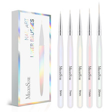 5Pcs Nail Art Liner Brushes Professional Gel Polish Painting Art Design Pen S...