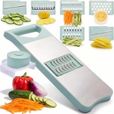NACOLUS 6-Blade Mandoline Slicer with Slide-On Hand Guard - Vegetable Slicer,...