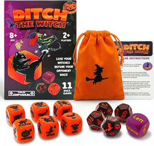 for Ages 8   Fast-Paced Family Games with Custom 6 Sided Dice, Witch Counter, a