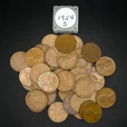 1954 S Lincoln Wheat Penny Roll 50 Coins Full Roll F/XF Better Grade US Cent Lot