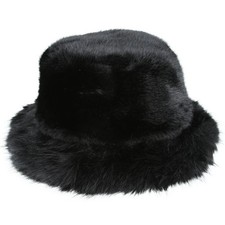 Women’s Faux Fur Bucket Hat Winter Warm Soft Fluffy Cozy Fashion Trendy Cap