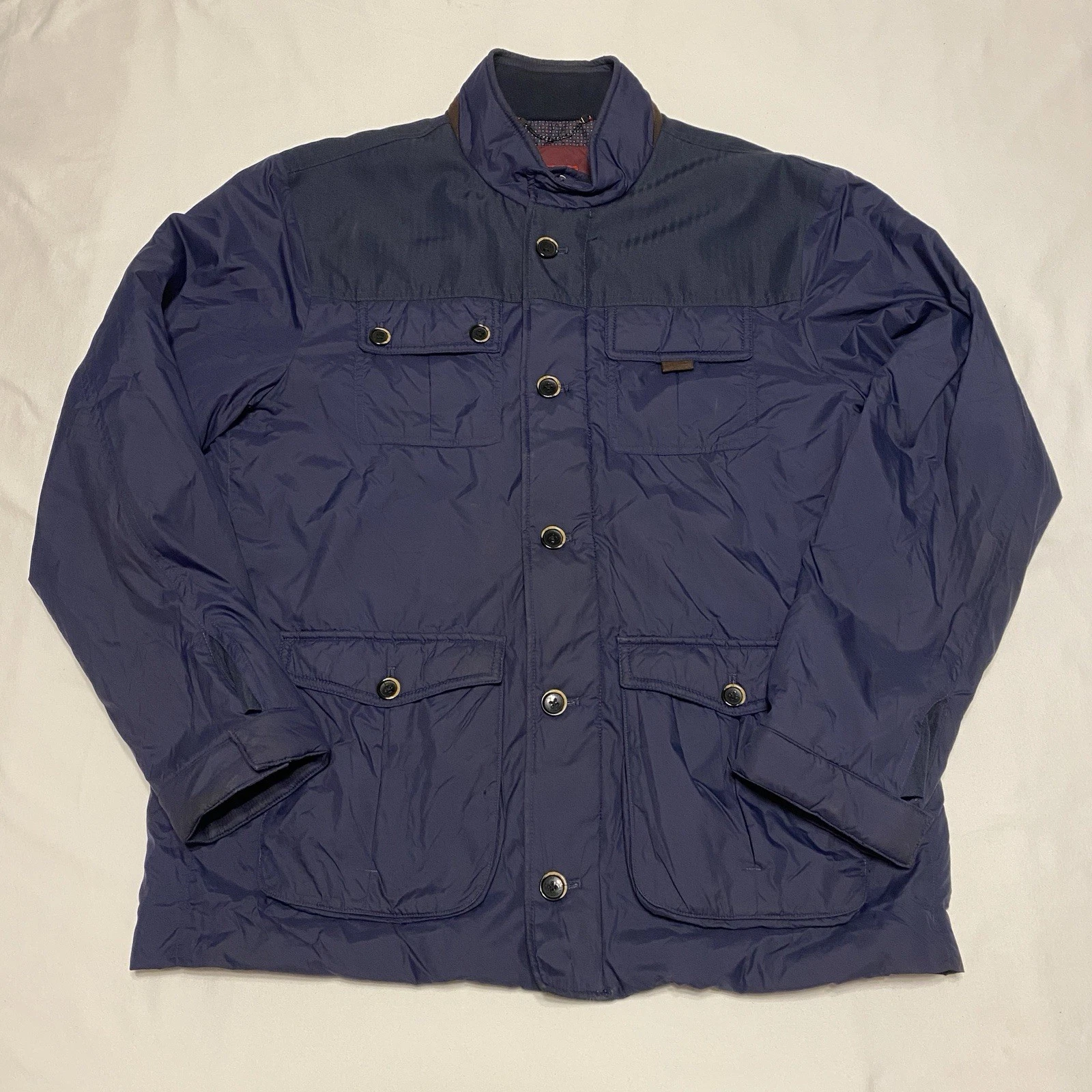 UNTUCKit Adult Large Jacket Lanson Blue FullZip Handsome Lightweight Utility
