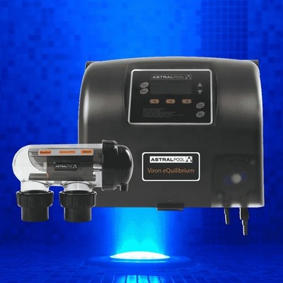 Astral Viron EQ 45 Equilibrium Salt Chlorinator Control Box & Cell with Housing