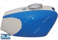 BSA B25 B44 Star Fire Kraftstofftank Stahl Blau Weiß Mit Deckel @Us