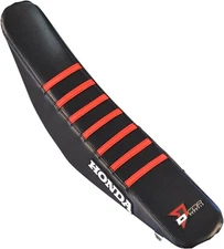 Dcor Ribbed Seat Cover Black/Black/Red #30-10-080 for Honda CRF110F 2019-2023