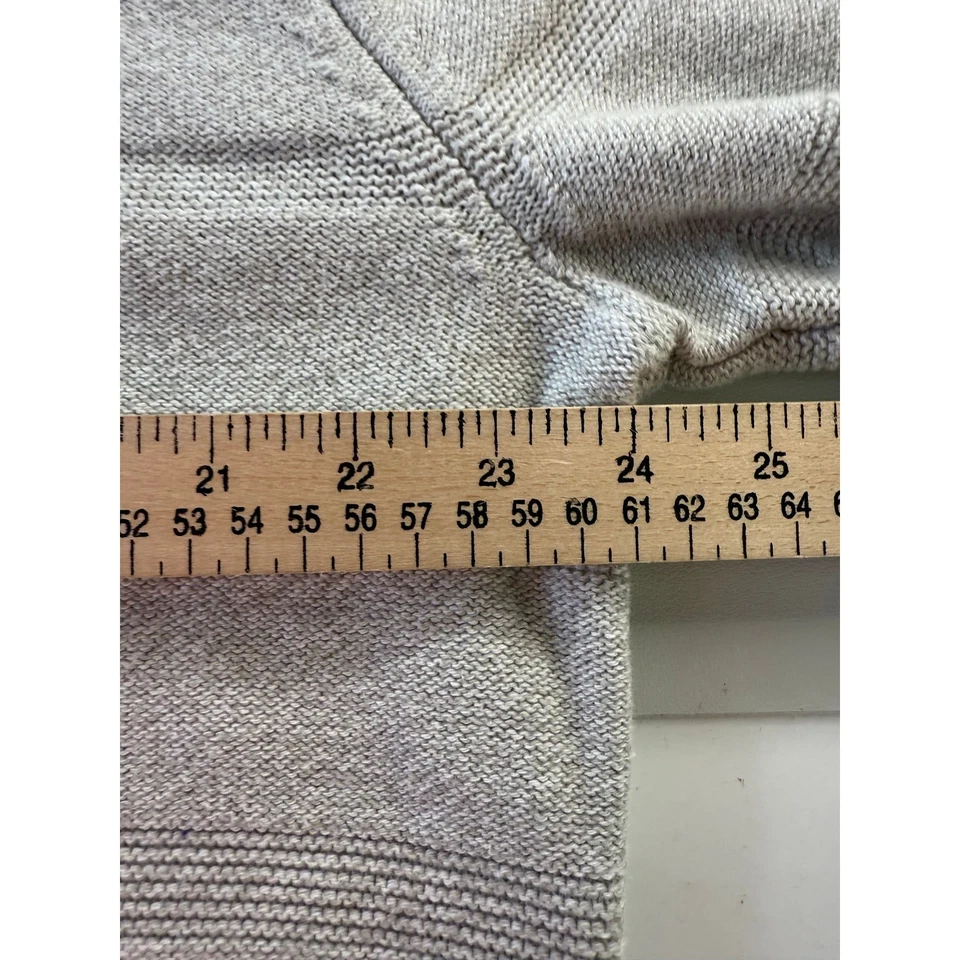Chaps Heather Gray Mock Neck Knit Sweater Button Detail Mens XL - Image 4 of 4