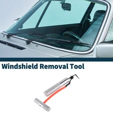 Windshield Removal Tool Metal Rubber Silver Tone Red 1 Pc